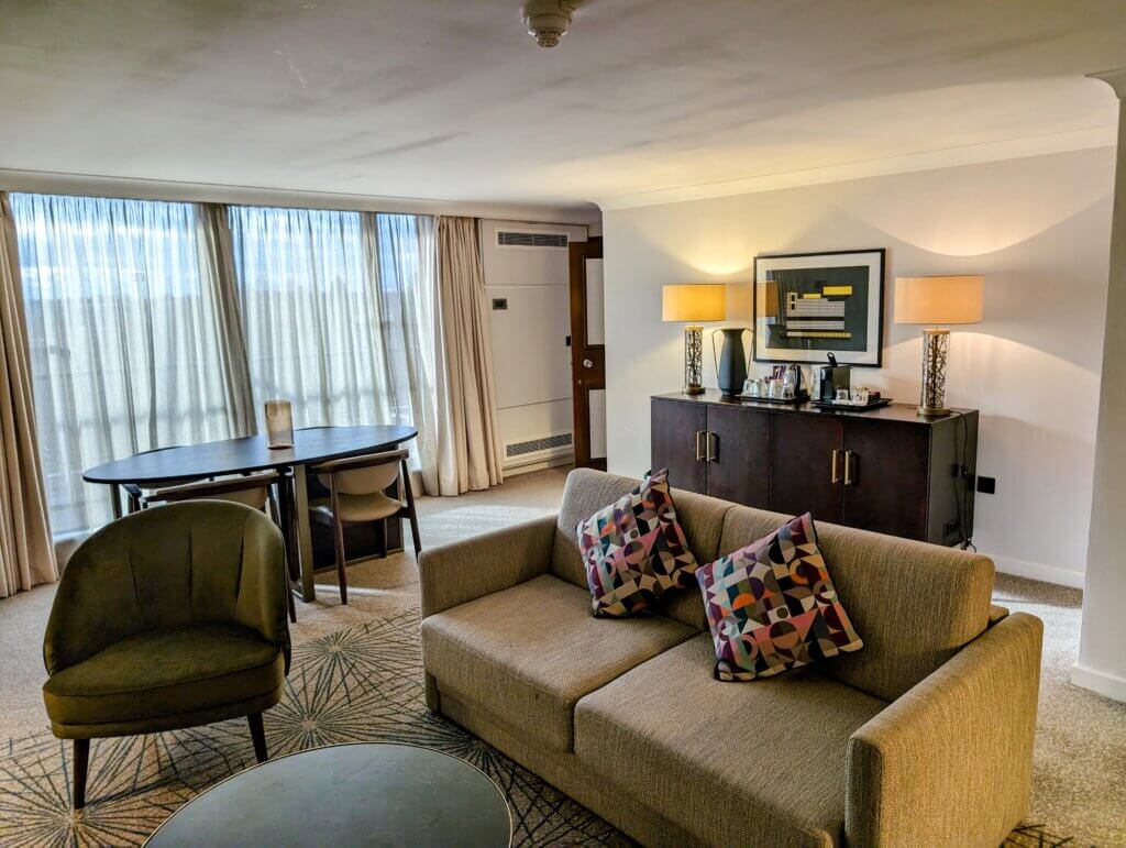 Dining and living room of an aparthotel