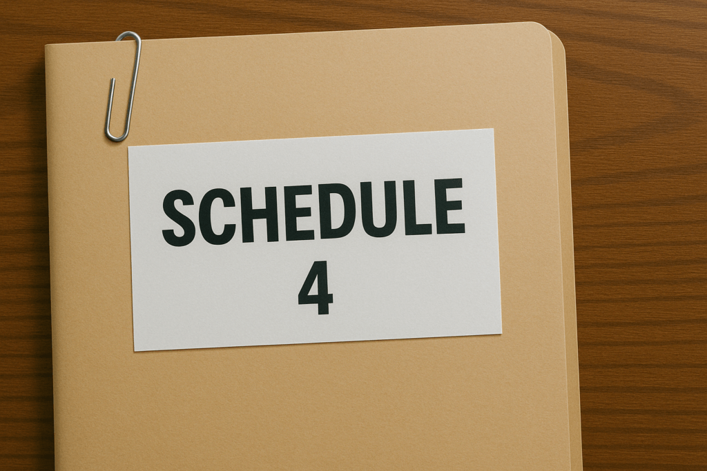 Schedule 4