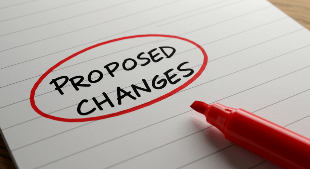 proposed changes